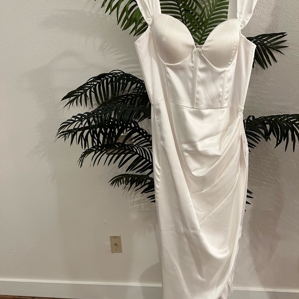 White dress. Perfect for bachelorette party.